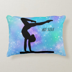 GYMNASTICS THROW PILLOW PERSONALIZED.