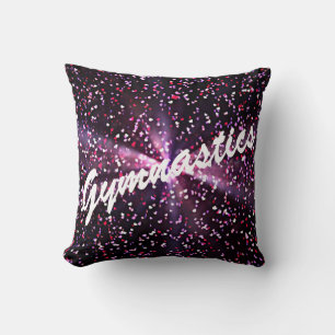 Gymnastics Throw Pillow with Name of Gymnast