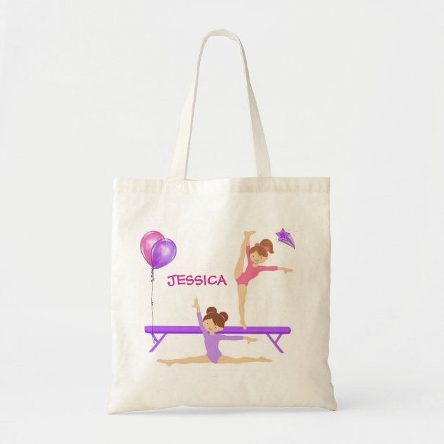 Gymnastics tote bag personalised (Front)