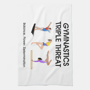 Gymnastics Triple Threat Tea Towel