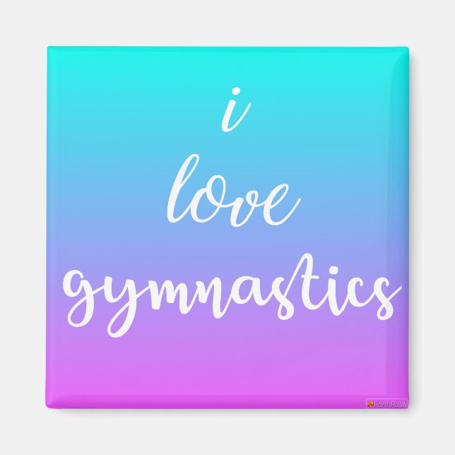 GYMNASTICS  tumbler Magnet (Front)