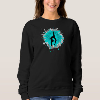 Gymnastics Turquoise Aqua Blue Gymnasts Handstand  Sweatshirt