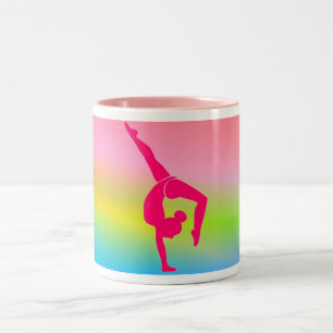 Gymnastics two toned coffee mug. Two-Tone coffee mug