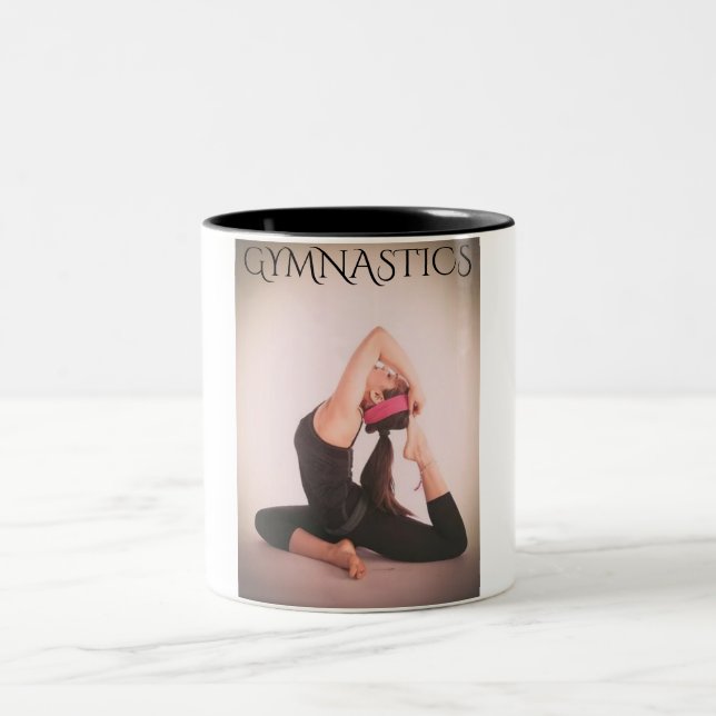 Gymnastics two toned coffee mug. Two-Tone coffee mug (Center)