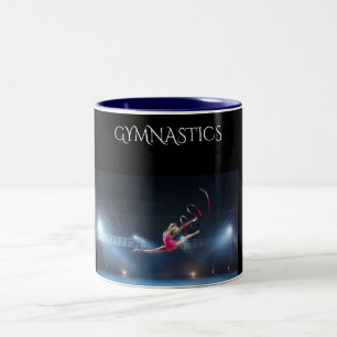 Gymnastics two toned coffee mug. Two-Tone coffee mug