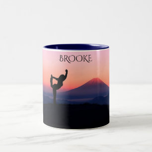 Gymnastics two toned personalised coffee mug. Two-Tone coffee mug