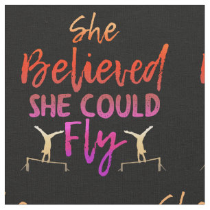 Gymnastics Uneven Bars - Believed She Could Fly Fabric