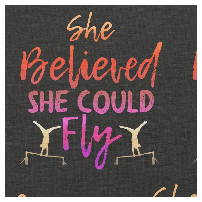 Gymnastics Uneven Bars - Believed She Could Fly Fabric (Close Up)