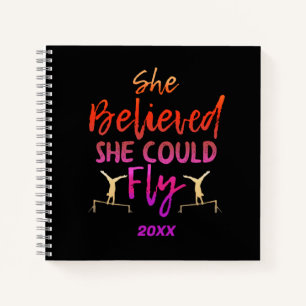 Gymnastics Uneven Bars - Believed She Could Fly Notebook