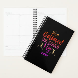 Gymnastics Uneven Bars - Believed She Could Fly Planner