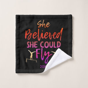 Gymnastics Uneven Bars - Believed She Could Fly Wash Cloth