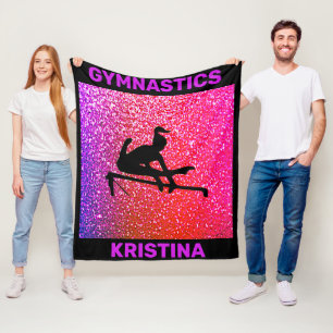 Gymnastics Uneven Bars Fleece Blanket