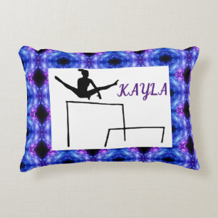 Gymnastics uneven bars throw pillow. decorative cushion