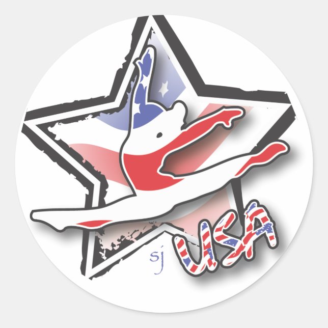 Gymnastics USA Sticker (Front)