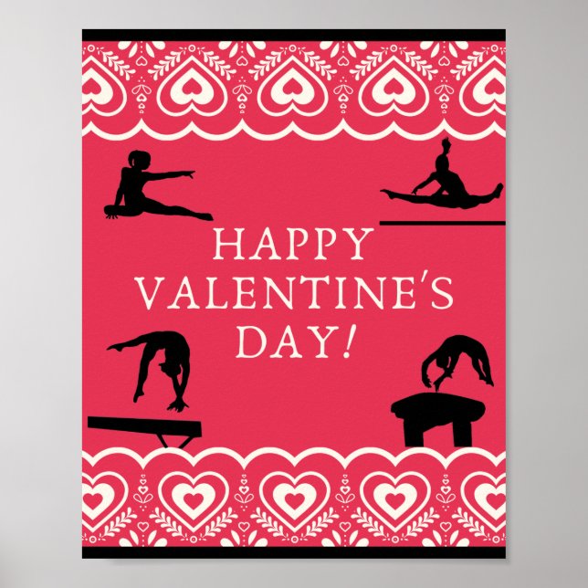 Gymnastics Valentine's Poster (Front)