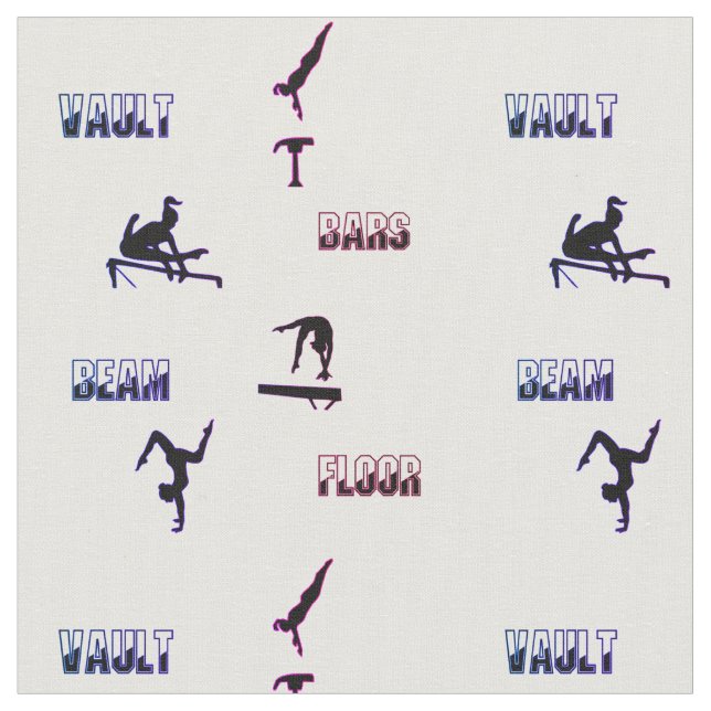 Gymnastics Vault, Bars, Beam, Floor Fabric (Close Up)