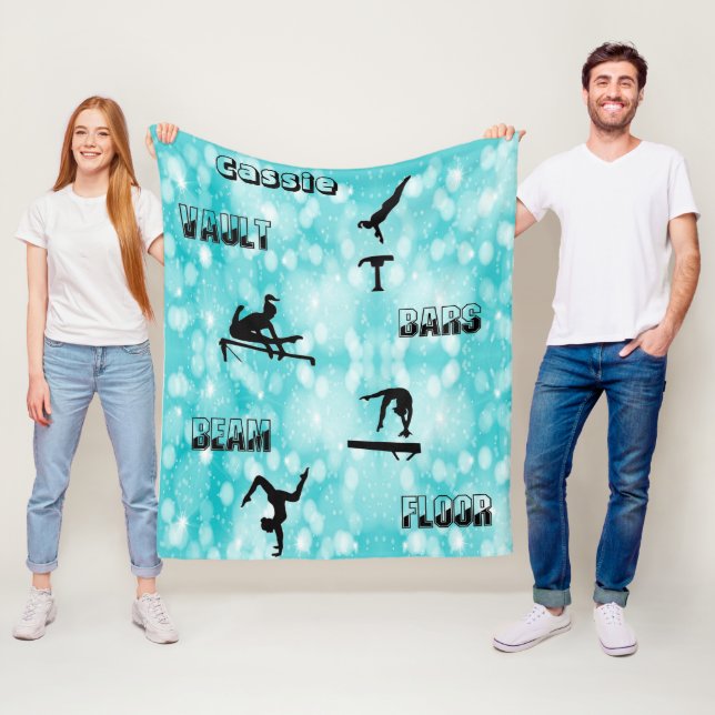 Gymnastics Vault, Bars, Beam, Floor Fleece Blanket (In Situ)