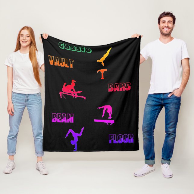 Gymnastics Vault, Bars, Beam, Floor Fleece Blanket (In Situ)