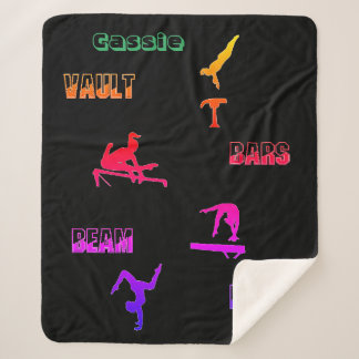 Gymnastics Vault, Bars, Beam, Floor Sherpa Blanket