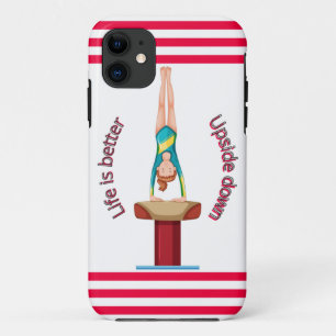 Gymnastics Vault Life Is Better Upside Down       iPhone 11 Case