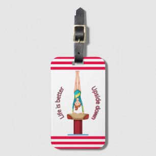 Gymnastics Vault Life Is Better Upside Down Luggage Tag