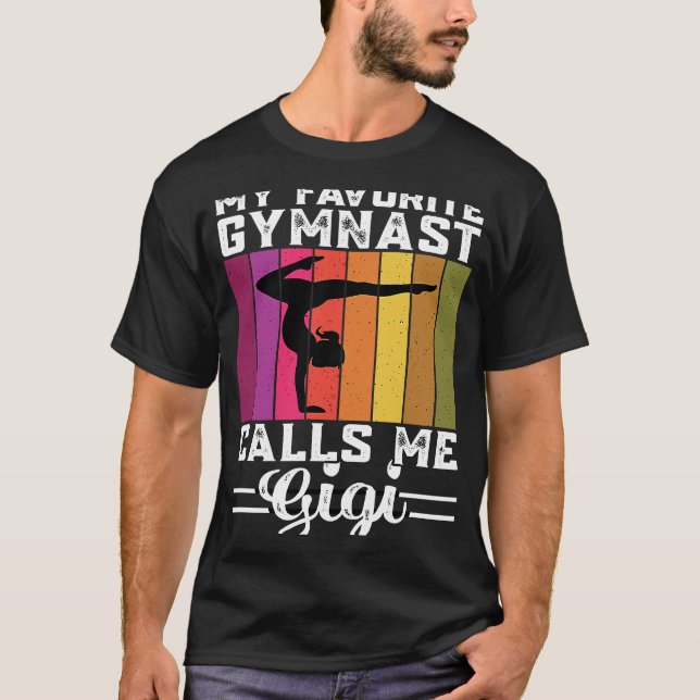 Gymnastics Women Grandma Gigi Gymnast Dance Retro  T-Shirt (Front)