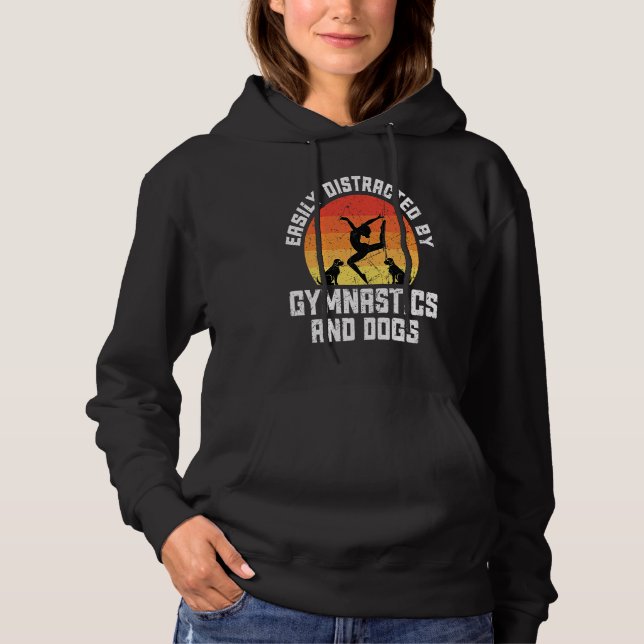 Gymnastics Women men Girls Teens Gymnast Dance Ret Hoodie (Front)