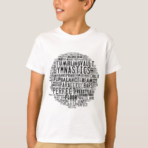 Gymnastics Word Cloud Tumbling T-Shirt