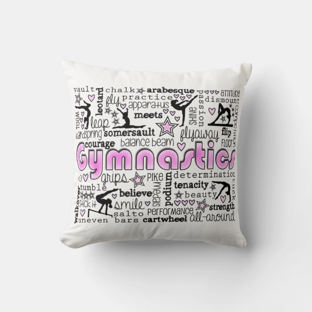 Gymnastics Words 2 Cushion (Front)
