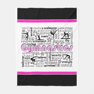 Gymnastics Words 2 Fleece Blanket