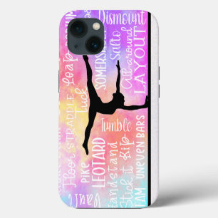 Gymnastics Words Rainbow Ombre iPhone 13 Case
