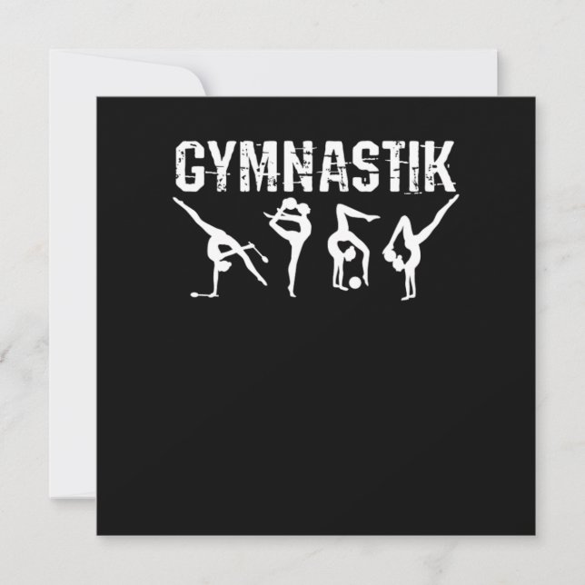 Gymnastik Cool Gymnast Athletic Sports Gift Invitation (Front)