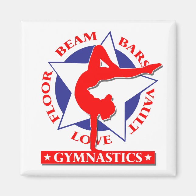 Gymnasts, Gymnastics Magnet (Front)