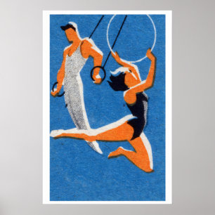 Gymnasts - Matchbox Print - Aesthetic Wall Art
