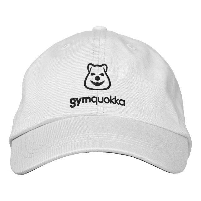 Gymquokka lack Logo Embroidered Adjustable Cap (Front)