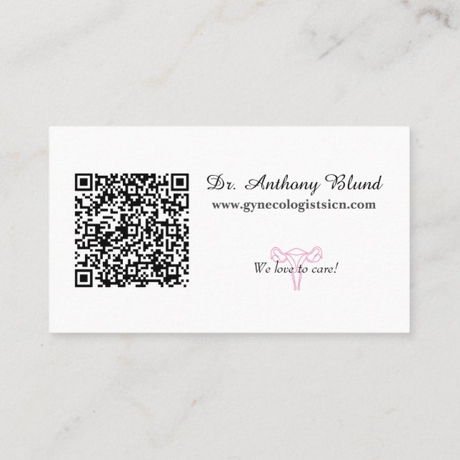 Gynaecologist obstetrician OBGYN doctor Business C Card (Back)