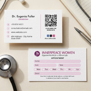 Gynaecology Clinic Business Modern Appointment Card