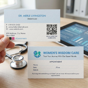 Gynaecology Clinic Business Modern Appointment Card