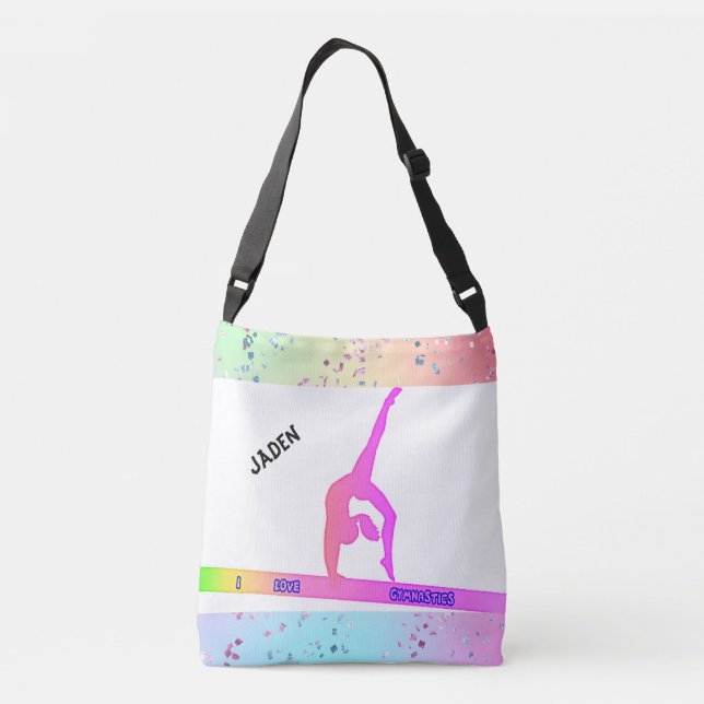 GYNASTICS CROSSBODY TOTE PERSONALIZED!  (Back)