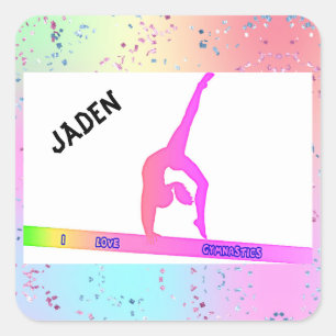 GYNASTICS STICKER PERSONALIZED! 