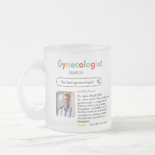 GYNECOLOGIST obstetrician doctor antistress fun Frosted Glass Coffee Mug