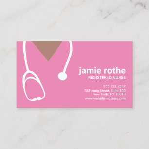 Gynecology African American Nurse Scrubs  Business Card