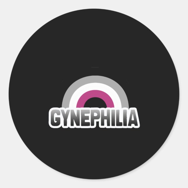 Gynephilia Pride Classic Round Sticker (Front)
