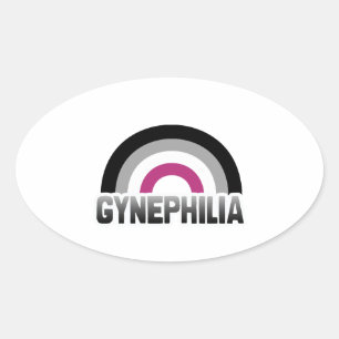 Gynephilia Pride Oval Sticker