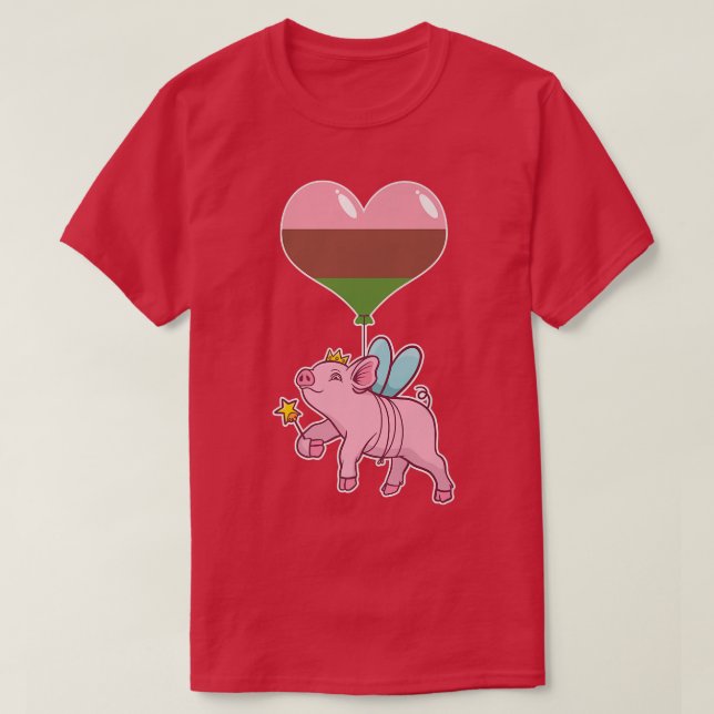 Gynoseual Pig FairyNonbinary Love T-Shirt (Design Front)