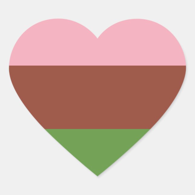 Gynosexual Pride Flag Heart Sticker (Front)
