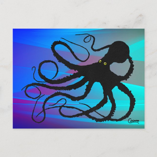 Gyotaku Octopus - Postcard (Front)