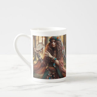 gypsi lady bone china mug
