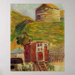 Gypsies at Port-en-Bessin, 1883 (oil on canvas) Poster