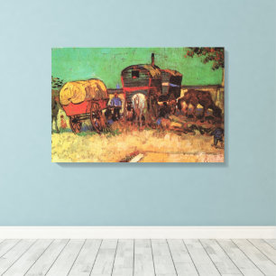Gypsies with Caravans by Vincent van Gogh Canvas Print